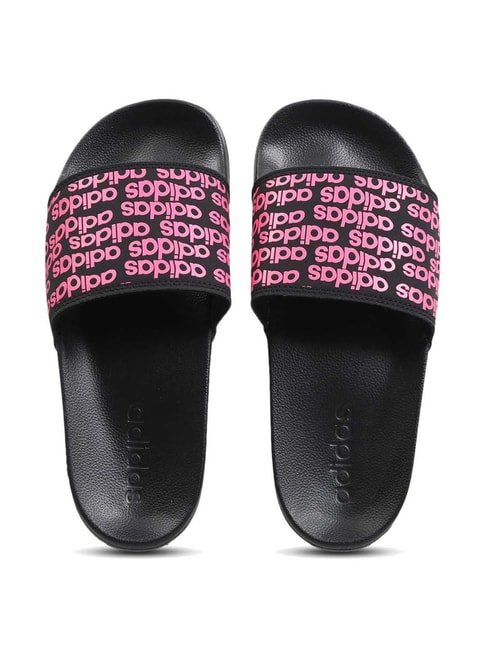 Adidas Women's SPRIGHT Black Slides - View 5