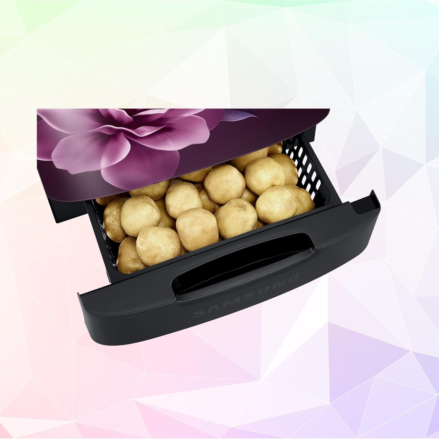 Samsung 183 L, 4 Star, Digital Inverter, Direct-Cool Single Door Refrigerator (RR20C1824CR/HL, Red, Camellia Purple, Base Stand Drawer) - View 3