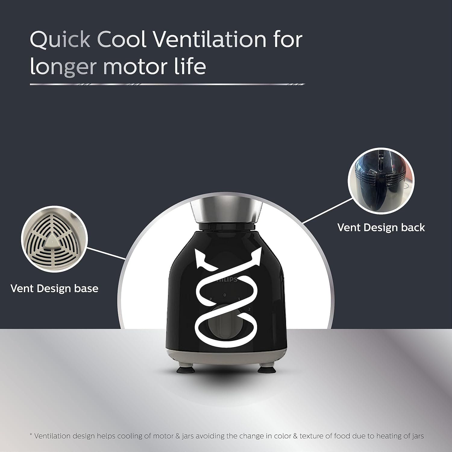 Philips HL7756/01 750 Watt Mixer Grinder, 3 Stainless Steel Multipurpose Jars with 3 Speed Control and Pulse function (Black) - View 4