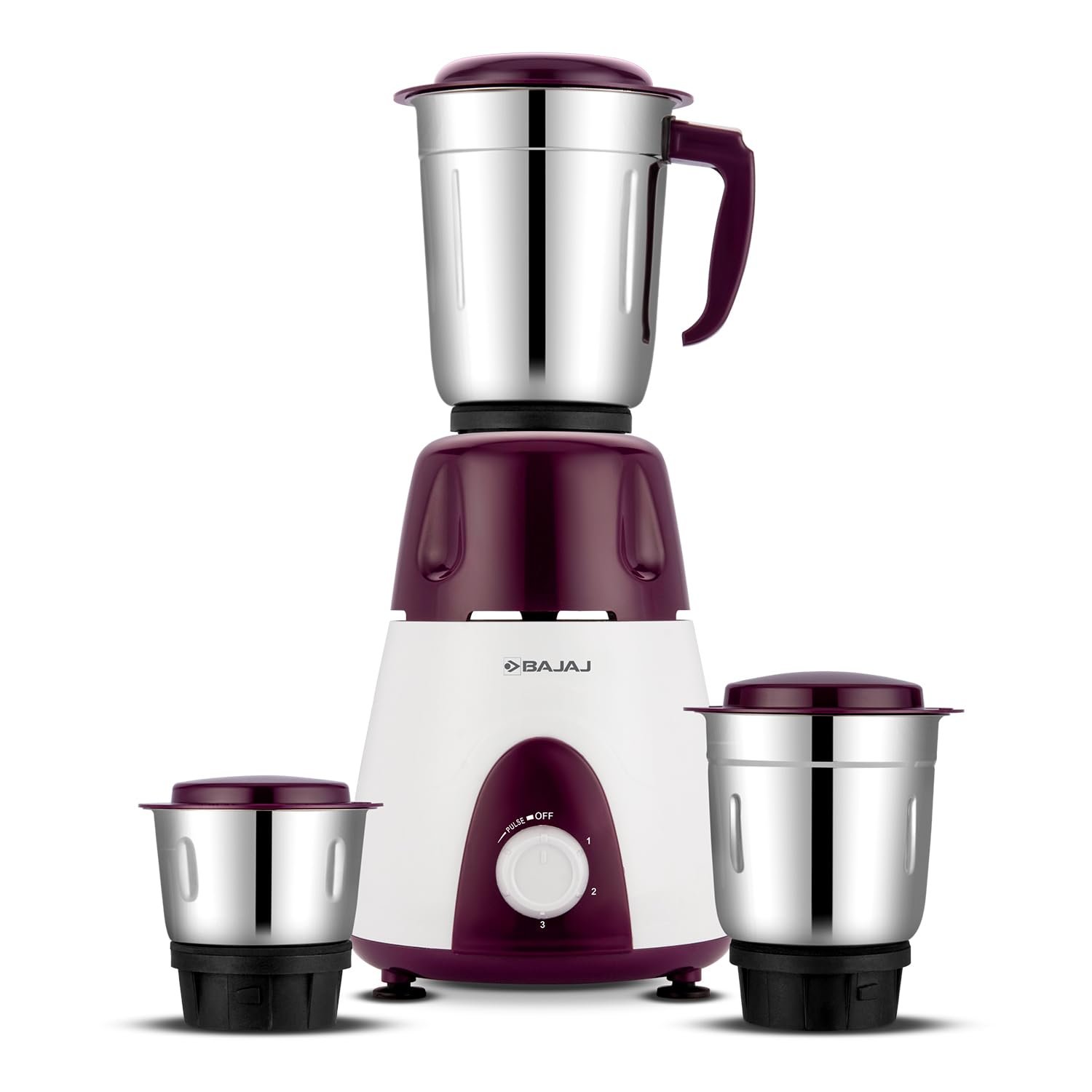 Bajaj Rex Mixer Grinder 500W | Mixie For Kitchen With Nutri-Pro Features | 3 SS Mixer Jars For Heavy Duty Grinding | Adjustable Speed Control | Multifunctional Blade System | 2 Yr Warranty
