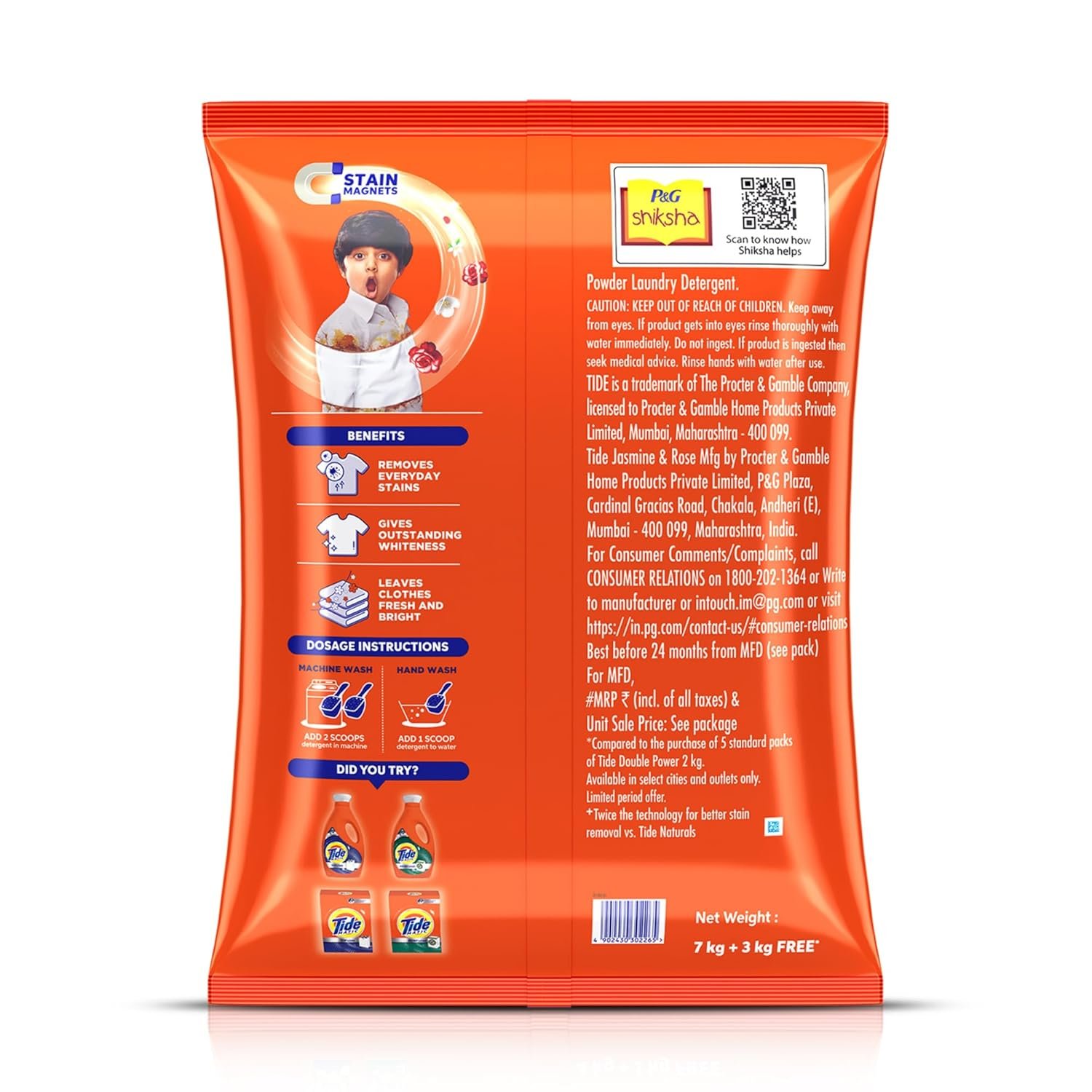 6kg+2kg Tide Plus Double Power Detergent Washing Powder Jasmine & Rose 7kg + 3kg FREE - View 4