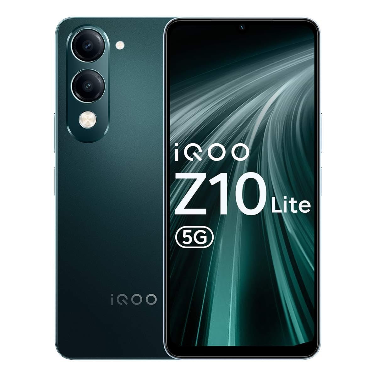 iQOO Z10 Lite 5G (Cyber Green, 6GB RAM, 128GB Storage) | 6000 mAh Battery | Dimensity 6300 5G Processor with 433K+* AnTuTu Score | IP64 Rated &amp; Military Grade Shock-Resistance*